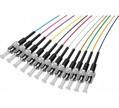 Pigtails multimode 12 couleurs st - 62.5/125 - 1m