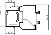 Embase RJ45 Femelle Cat. 6A S/FTP avec volet | UNIKKERN