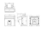 Plastron RJ45 1 port 45x45 incliné | Accroche Keystone