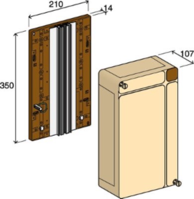 Boitier télécom équipé de profilés hpul 3m - 20 pas