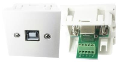 Plastron usb b f avec bornier à vis