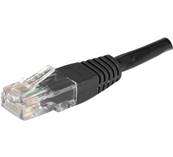 Cordon RJ45 cat.5e - u/utp pvc - 25m - noir