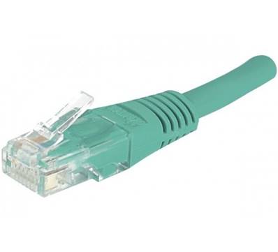 Cordon RJ45 cat.6 - u/utp pvc - 1m - vert