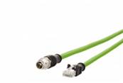 Cordon m12 8 pôles cat 6a m12 mâle droit/RJ45 mâle 10m