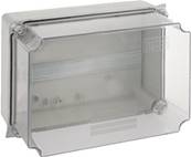 Boîte étanche transp ip65 ik07 220x170x80 + rail din 35 mm