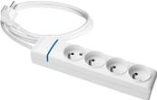 Bloc multiprises 4 prises 2p+t sans inter-cordon 1.5m