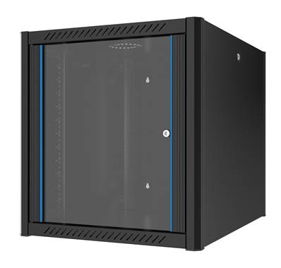 Coffret 19" - 16U 600 x 800 mm - Noir | Monté 