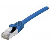 Cordon RJ45 cat.6a f/utp lsoh protege languette 25m bleu