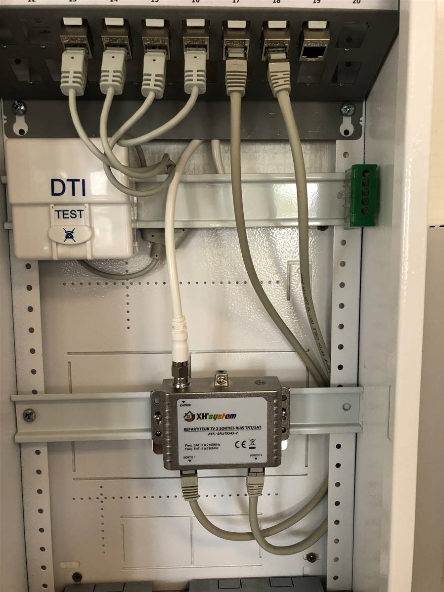 Répartiteur TV 2 RJ45 PASSIF