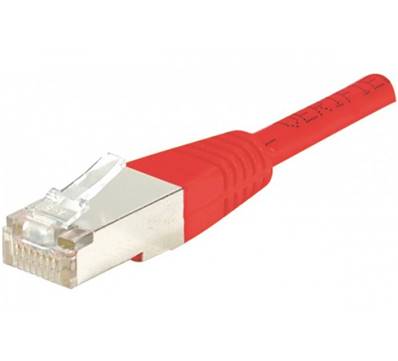 Cordon RJ45 ftp c6 3m eco- cuivre - alu - rouge