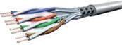 Cordon patch RJ45 cat. 6 s/ftp pvc - orange - 0.15m