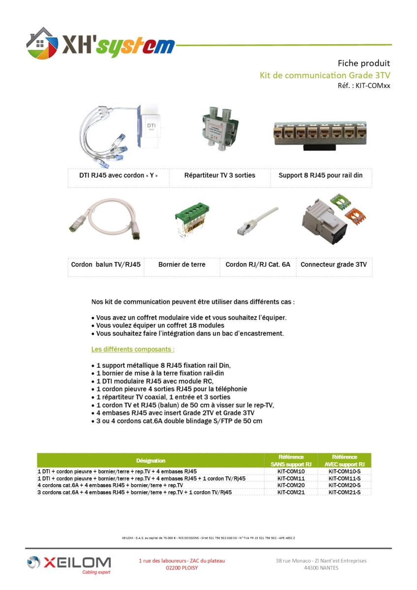 Câble RJ45 de mise à la terre à douille cylindrique 