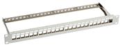 Panneau 19" 24 ports 1u nu accroche ''keystone'' - gris