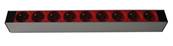 Bandeau secteur 8pc 2p+t 16a rouge avec voyant tension
