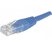 Cordon RJ45 cat.5e - u/utp pvc - 3m - bleu