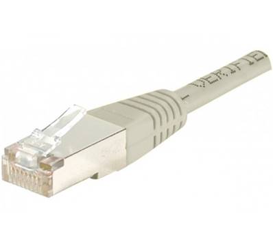 Cordon RJ45 cat.6 - f/utp pvc - 0.70m - gris