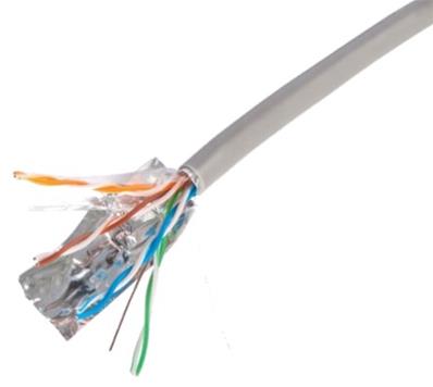 Cable patch multibrins 4p cat.5e f/utp, pvc - vert