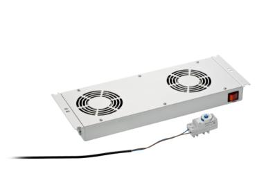 Unité 19" 2 ventilateurs noir pour baie ip55