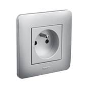 Prise 2p+t 16a 250v alu