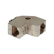 Prolongateur ftp RJ45f / RJ45f keystone - c6a - angle 90