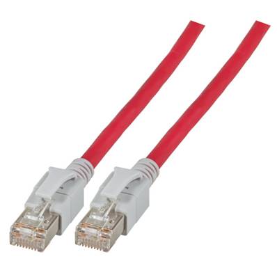 Cordon RJ45 Cat. 6A S/FTP - LED | Rouge 15m 