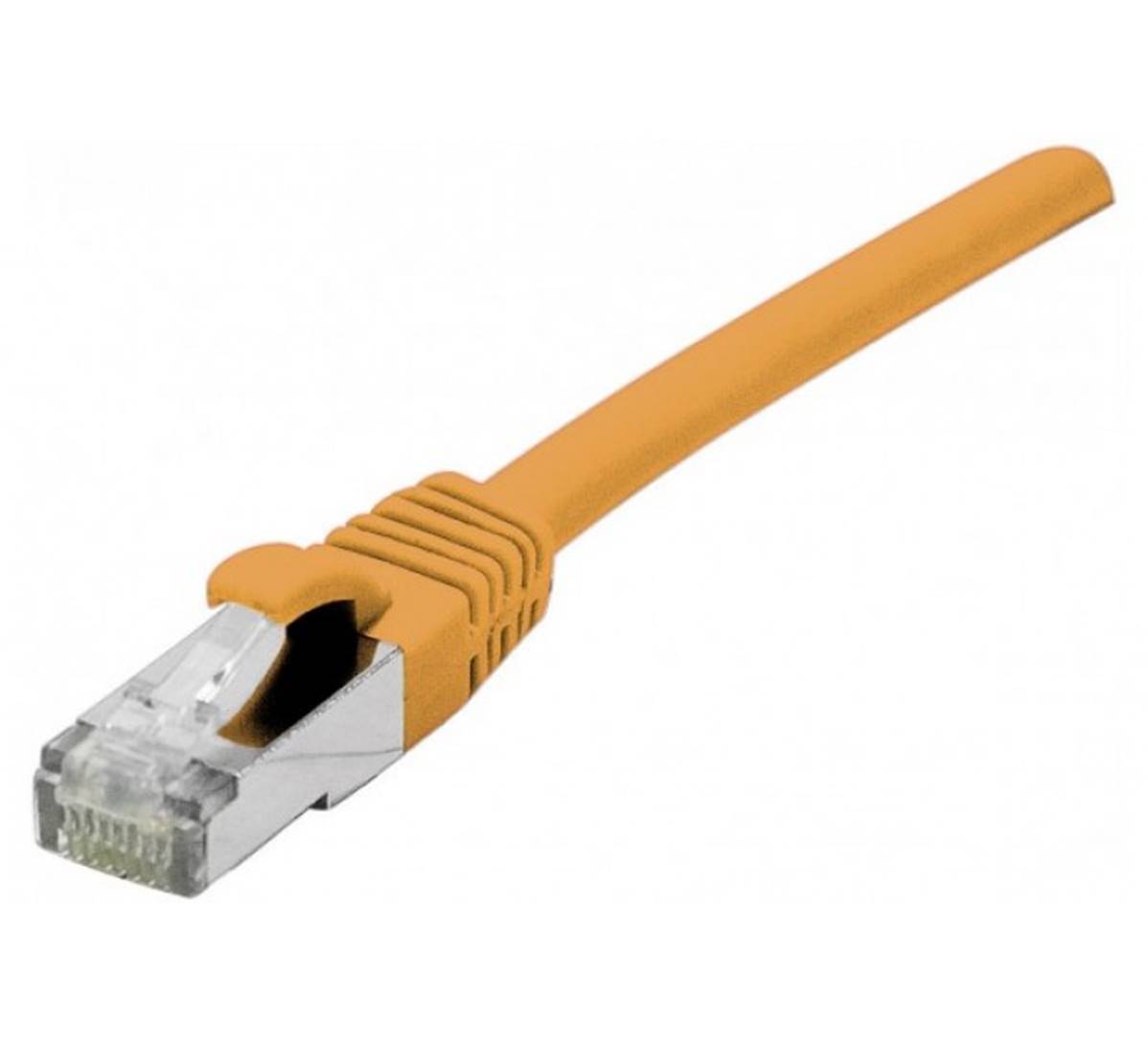 Xeilom - cordon rj45 c6a s/ftp lsoh coudé à 90° - 15m - orange