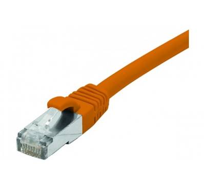 Cordon RJ45 cat.6 f/utp lsoh protege languette 10m orange