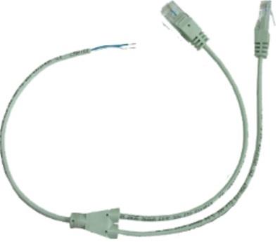 Cordon en y sur RJ45 1 entree nue / 2 sorties RJ45