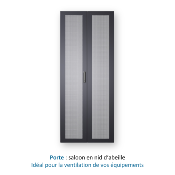 Baie Serveur 47U 600x1000 mm - Noire - Charge 600 kg | En kit