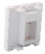 Plastron RJ45 1 port 45x45 droit | Accroche Keystone