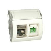 PLASTRON 45X45 ÉQUIPÉ 1FO+1RJ45 GRADE 3