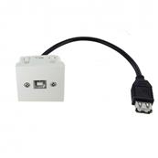 Plastron usb b femelle / a femelle - 0,14m