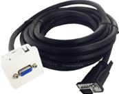 Plastron vga femelle avec cordon vga mle - 20m