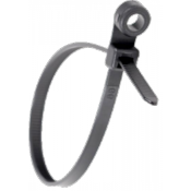 Serre-câbles nylon avec oeillet de fixation noir 4.8mm x 140mm – Lot de 100 pièces