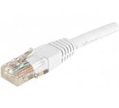 Cordon RJ45 cat.5e - u/utp pvc - 5m - blanc