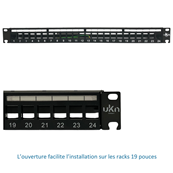 Panneau de brassage 19" 24 ports Unikkern