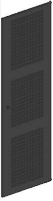 Porte tôle micro perforée 42u - larg. 800 - noir