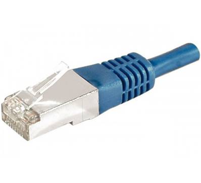 Cordon RJ45 cat. 6a - f/utp - pvc - 0.50m - bleu