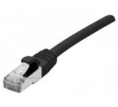 Cordon RJ45 cat.6 f/utp lsoh protege languette 0.30m noir