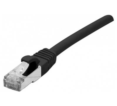 Cordon RJ45 cat.6 f/utp lsoh protege languette 30m noir