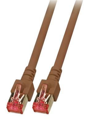 Cordon RJ45 c6 sftp marron lszh - 10m