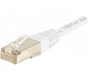 Cordon patch RJ45 cat. 6 s/ftp pvc - blanc - 10m