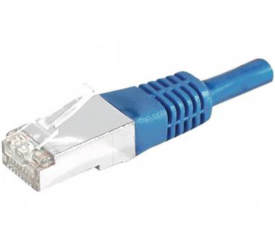 Cordon patch RJ45 cat. 6 s/ftp pvc - bleu - 10m