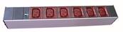 Bandeau secteur 6 prises c13 avec voyant - rouge