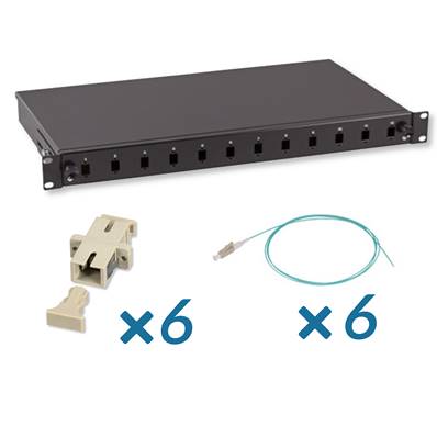 Tiroir optique 6 SC simplex om1 + 6 pigtails 1m + 1 k7