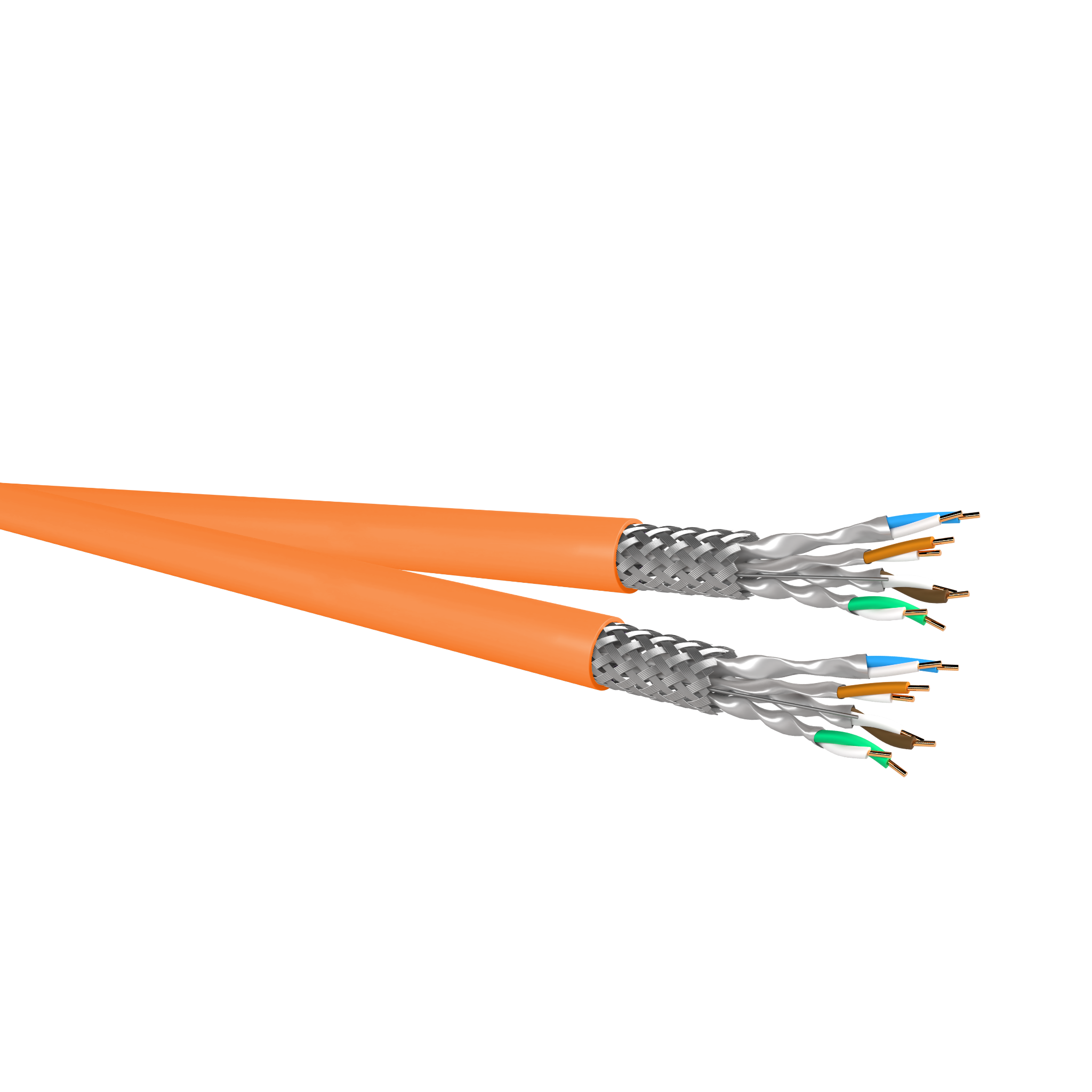Câble 2x4 paires Cat. 7 S/ftp - Dca - LSZH - Orange | Unikkern 500m