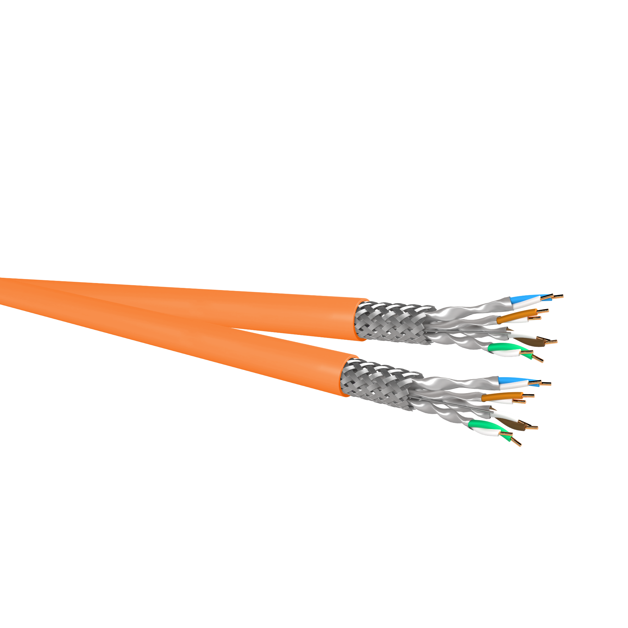 Cble 2x4 paires Cat. 7 S/ftp - Dca - LSZH - Orange | Unikkern 500m