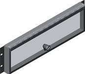 Face avant 19" avec couvercle plexi + serrure - 3u