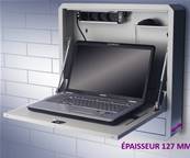 Coffret mural pour pc portable 19" max - Gris | 2 serrures