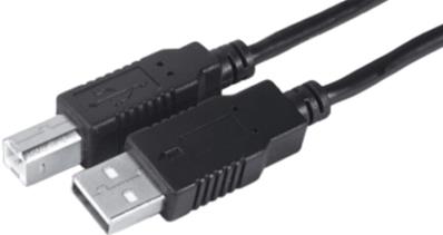 CORDON USB 2.0 HI-SPEED A MÂLE - B MÂLE - 1M